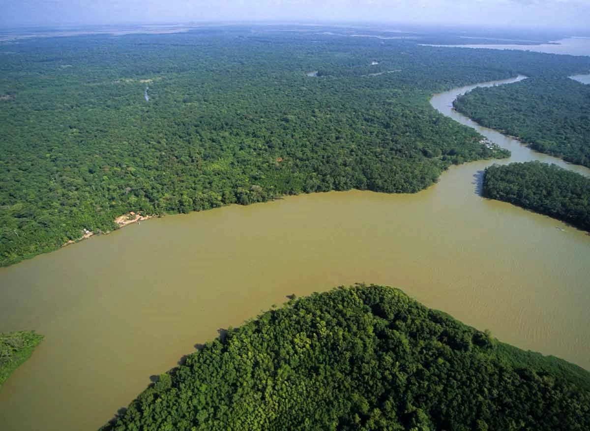 Vista área del Río Amazonas