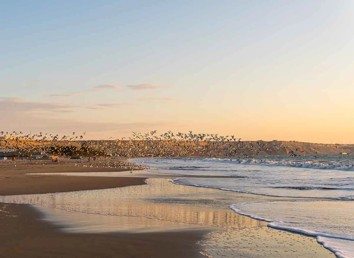 Atardecer en Playa Colán.