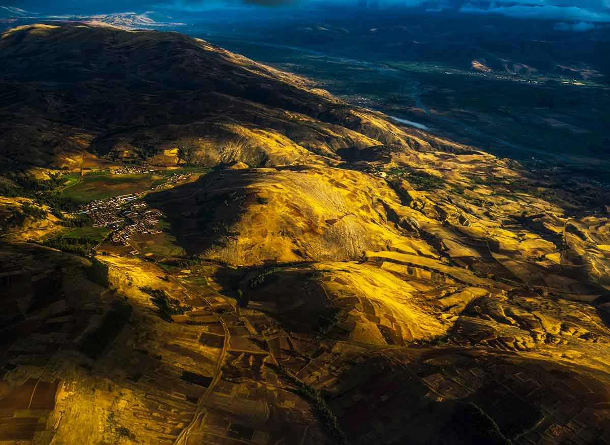 Vista área del Valle del Mantaro