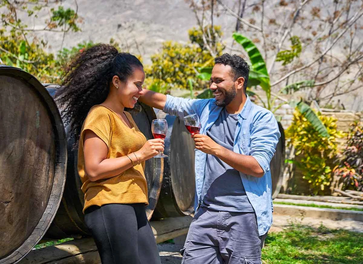 Turistas en Lunahuaná.la región Nor Yauyos