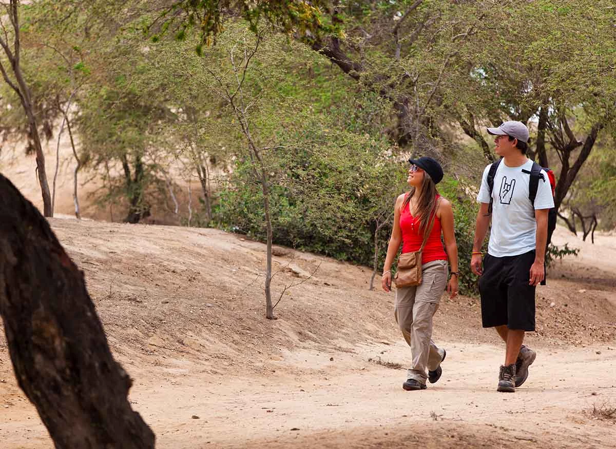 Turistas en el Valle de las Pirámides de Túcume.