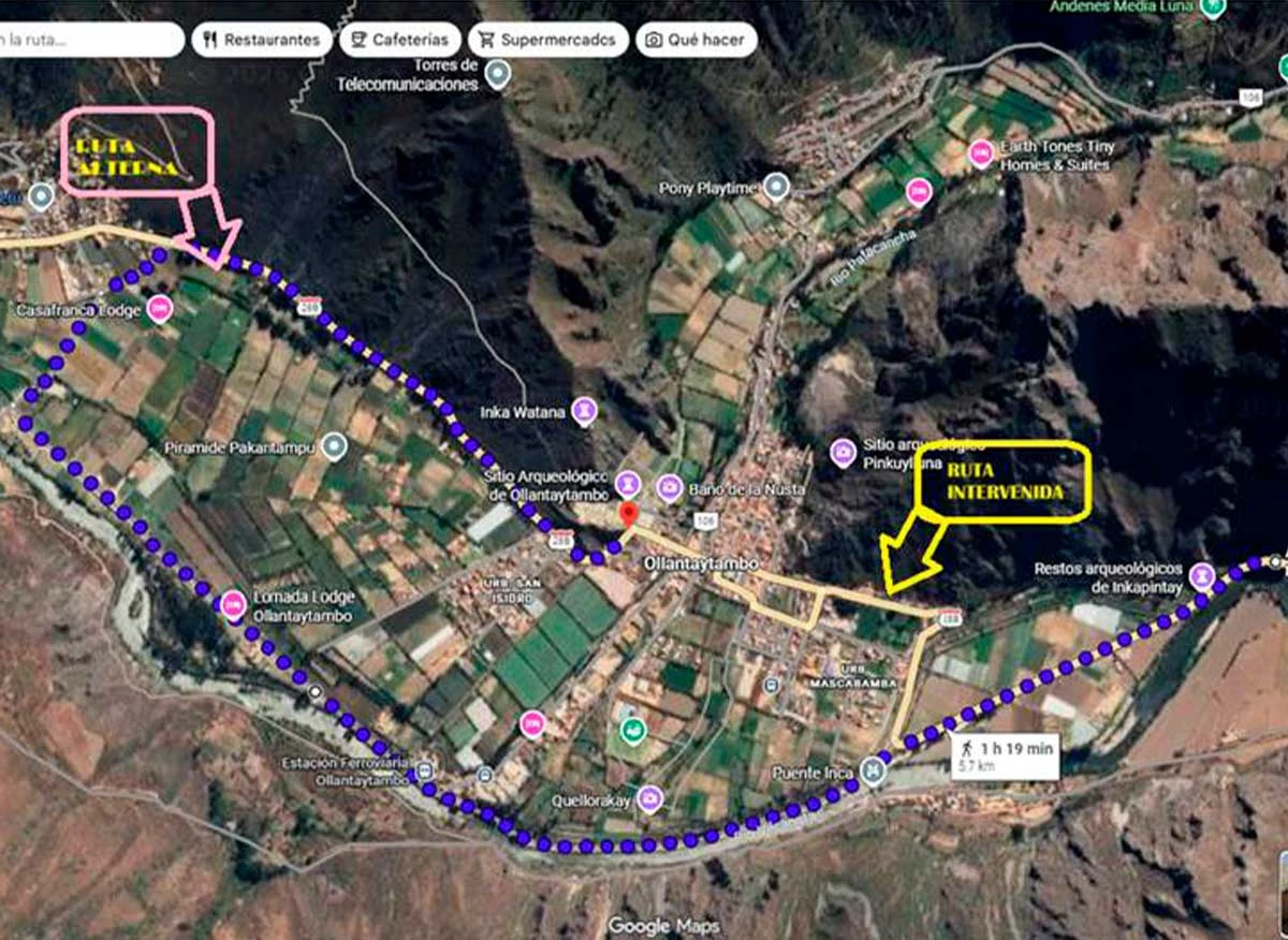 Ruta alterna Google Maps